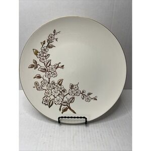 Knowles APPLE BLOSSOM 10 1/4" DINNER PLATE   22K Gold  Freda Diamond
